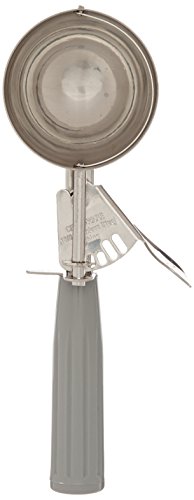 Crestware Plastic Handle Stainless Steel Thumb Dishers with Thumb Levers, Size 8, Grey