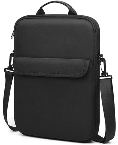 Image of ProElite Tablet Sleeve Bag Upto13 inch for iPad Air 13 /Pro 13 /Pro 12.9 Galaxy Tab S7 /S8 /S9 Plus /S7 /S9 FE Plus 12.4 inch, Lenovo Tab P12, idea tab pro, Yoga Tab Plus, Handle with Shoulder Strap, Black