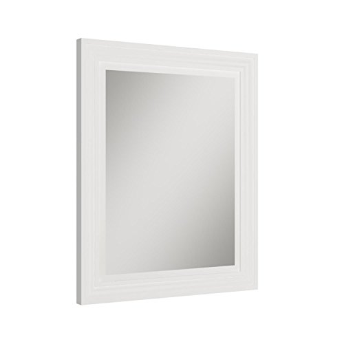 Image of MCS Large Wall Mirror, Modern Rectangle Mirror Home Decor for Living Room, Bedroom, or Bathroom, 26.5 by 32.5 Inch, White