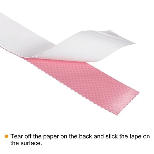 PATIKIL 1x32.8Ft Rutschfest Griff Gleitfest Traktion Klebeband Wasserdicht für Treppen im Freien Innen, Rosa