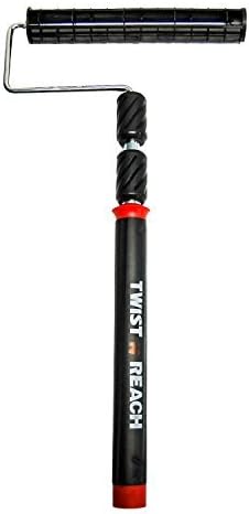SHUR-LINE 6630C Premium Twist 'N Reach Premium Extension Pole w/ 9-Inch Roller Frame, Extends up to 3 Feet, Cushioned Comfort Handle