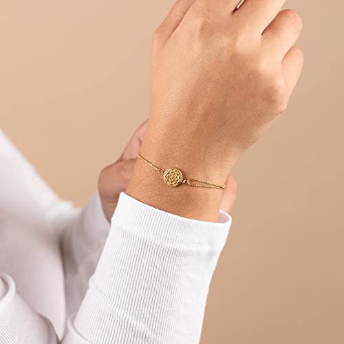 Alex and Ani Path of Symbols Adjustable Pull Chain Bracelet for Women, New Beginnings Charm, 14K Gold Plated Sterling Silver, 5.5 to 9.5 in3