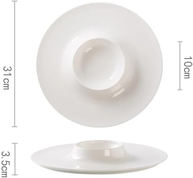 Dessert Plates Ceramic Plate Pasta Steak Plate Sushi Plate Creative Restaurant Round Tableware Snack Dessert Plate Dessert Plate