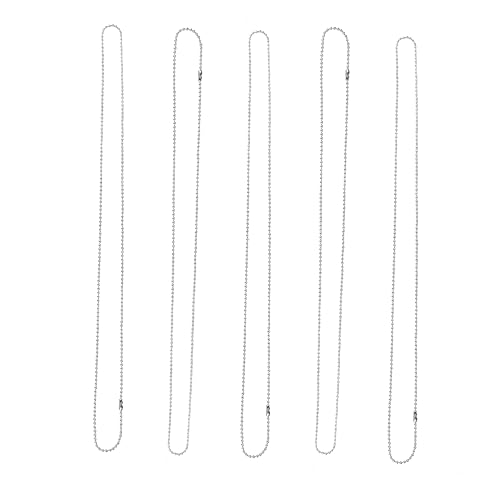 GALPADA 5Pcs Pet Chain Necklace Alloy Ball Chains for Dog Tags Keychains and Crafts Pet Supplies and Friends