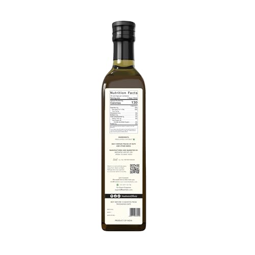 Image of HESTHETIC Cold Pressed Virgin Coconut Oil 1L | Pure Nariyal Tel (VCO) | Unrefined Food-Grade Coconut Oil for Cooking, Baking & Kerala Cuisine | Glass Bottle
