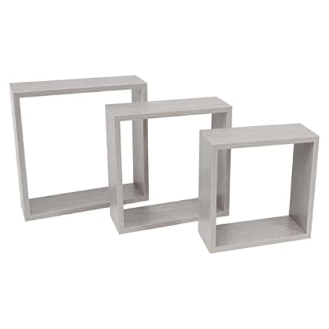 The Secret Home - Set de 3 Estantes Cuadrados - Madera Oscura Cover