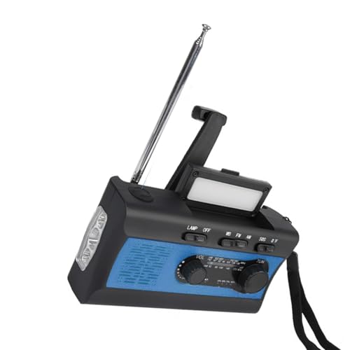 緊急時天気ラジオ4000mah天気アラートラジオソーラー充電ハンドクランクUSB充電LED懐中電灯屋外