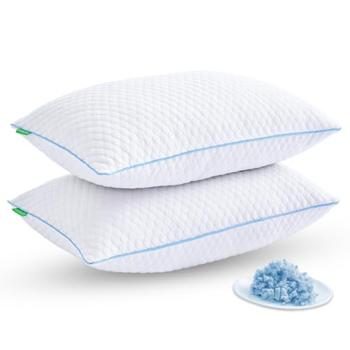 Friendriver Shredded Memory Foam Pillows for Sleeping 2 Pack...