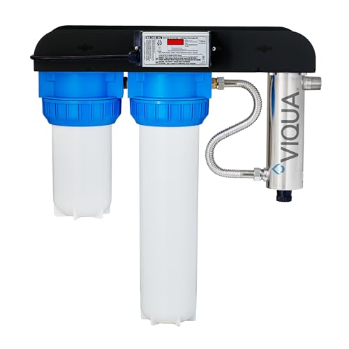 Image of Viqua VH200-F12 Whole House UV Water Filter System 9 GPM for Ultraviolet Light Treatment, Rack Mounted with Integrated Sediment and Carbon Filtration to Reduce Unpleasant Taste and Odors