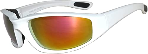 Owl 3 Pairs Of Womens Pink Padded Foam Motorcycle Biker Glasses Goggles 99% Uv Protection (Mp-3Pairs-Clear-Silver-Yellow, Colored) #TOP2