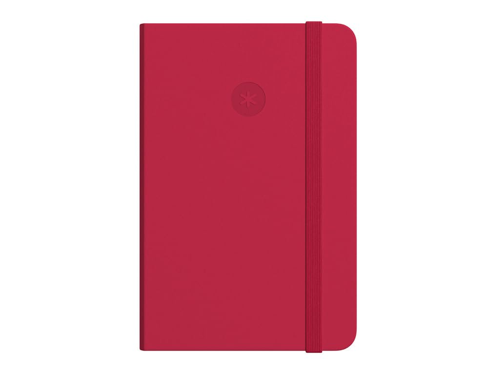 Antartik Notebook with Ruler Notes Hard Cover A4 Sheets Square Red 100 Sheets 80 GR FSC