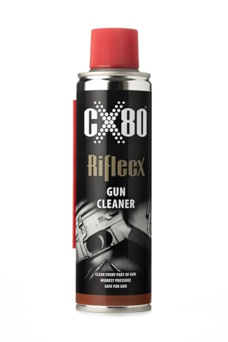 RifleCX - Spray de Nettoyage pour Arme - Produits et Accessoires de Nettoyage pour Armes, Fusil, Chasse, pour Résidus de Poudre, Plomb, Cuivre, Nickel, Huile et Graisse - Gun Cleaner 200 ML
