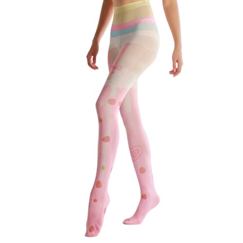 Cute Patterned Tights for Women, Fashion Y2k Kawaii Stockings Funky Tights Aesthetic JK Leggings Pantyhose Academia