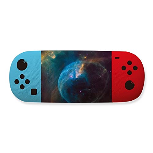 Étui à lunettes design espace bleu marron un cadeau utile et original