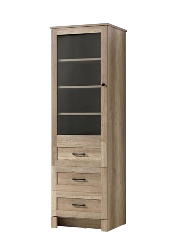 Elegant Kitchen and Bath 20" Bath Storage Glass Cabinet in