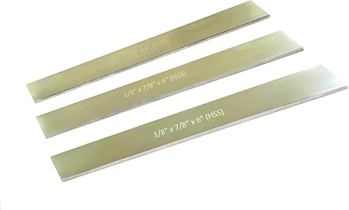 Buyohlic Set of 3 HSS Blades 1/8'' x 7/8'' x 6'' (M2 Grade) for Lathe Parting Cut off Holders