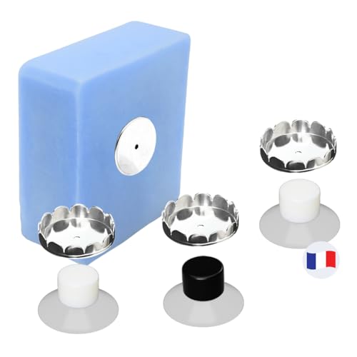 [EHOP] Lot de 3 Porte-Savons Magnétiques Muraux - Fabriqué en France - Aimant Puissant et Protection Intégrée, Fixation sans Perçage, Idéal Salle de Bain et Cuisine (3, Transparente)