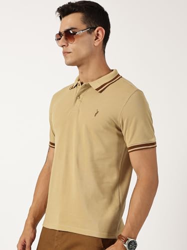 Image of Thomas Scott Men's | Solid | Half Sleeve | Regular Fit | 100% Cotton | Polo Collar | Button Closer | Casual Tshirt