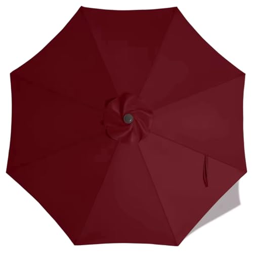 Image of ABCCANOPY 10ft Outdoor Umbrella Replacement Top Suit 8 Ribs (Burgundy)