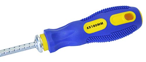 Image of GOODYEAR Screwdriver, Combination, 2in1 Adjustable (180mm), 1Pc Combination, Universal Tools For Work, Professional Use, Long Lasting & Rust Free