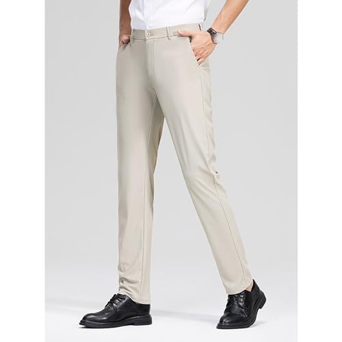 Men Formal Straight Fit Skinny Pant Men Flat Front Slim Fit Wedding Pant Mens Solid Color Business Dress Pants4