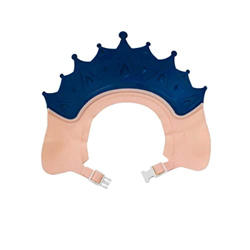Chapéu Para Banho Bebê Viseira Anti Shampoo Protetor Para Olhos Coroa (Coroa Azul)