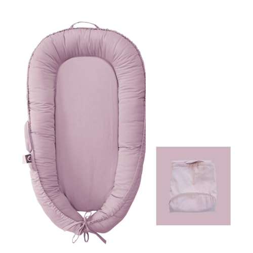 Image of Infant Lounger Cover, 100% Organic Cotton, Newborn Essentials, Baby Gifts | Cover Only (LavenderBlush)