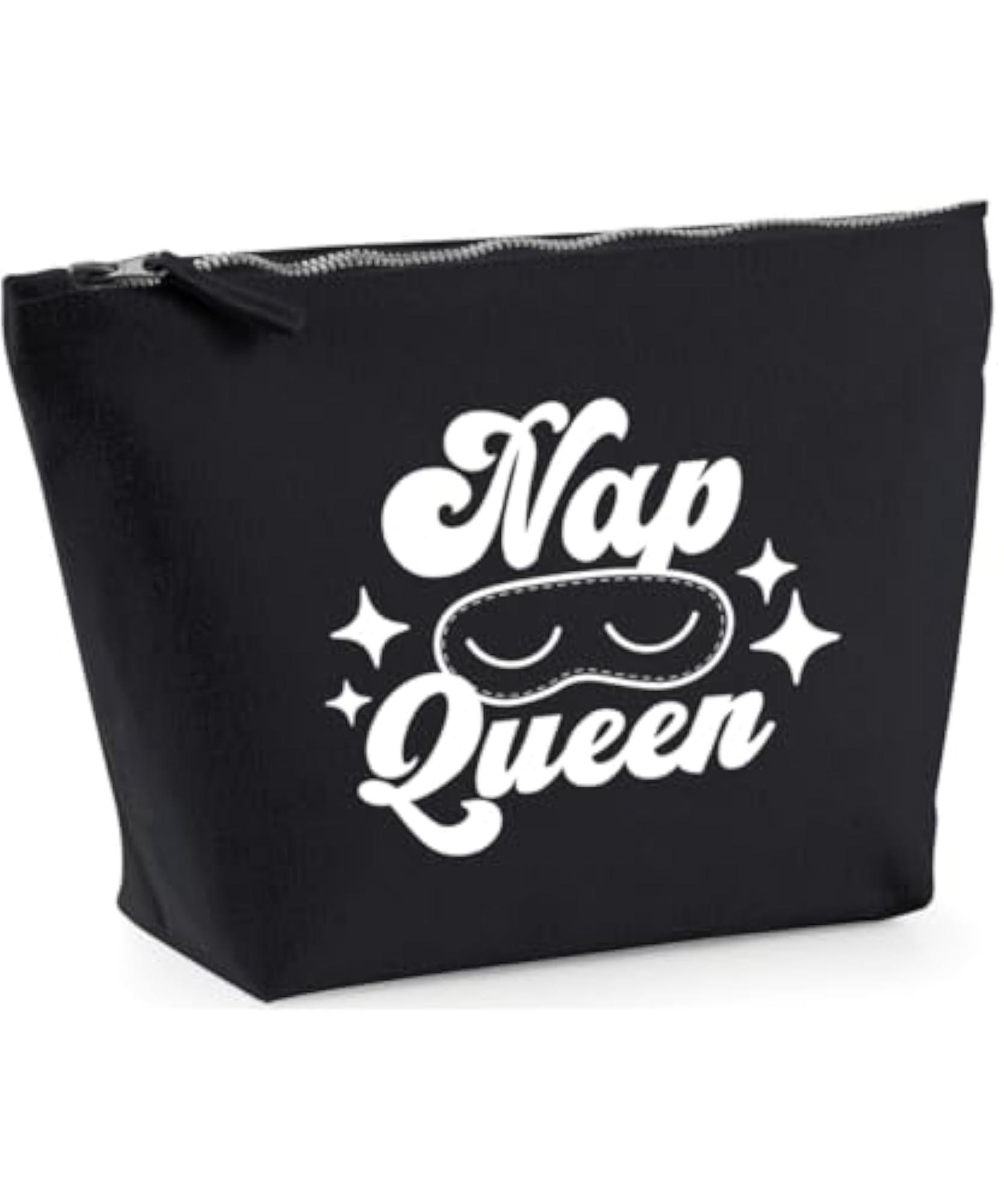 Nap Queen Makeup Cosmetic Wash Bag, Classic Black