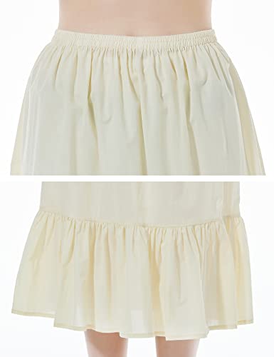 Beautelicate Half Slip For Under Dresses 100% Cotton Vintage Skirt Extender Underskirt #TOP4