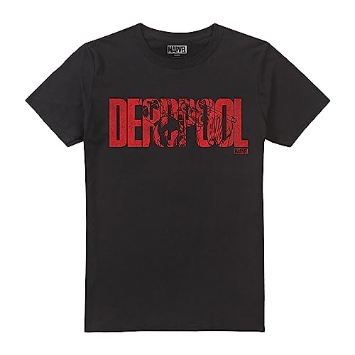 Photo de Cotton Soul Marvel Deadpool Bang Mens T Shirt, Black, XXL