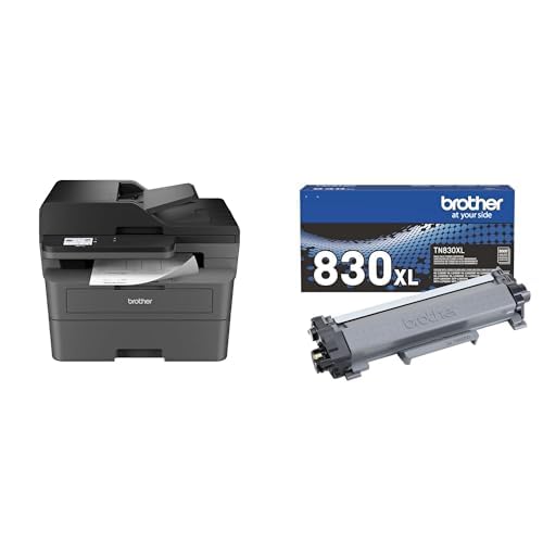 Image of Brother MFCL2820DW Printer and TN830XL High Yield Toner