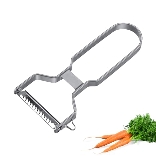 Westmark Sparschäler Julienne – Dünne Gemüsestreifen für Suppen- & Wok-Perfektion schneiden leicht gemacht, scharfe Klinge für Rechts- & Linkshänder – Robuster Edelstahl, Deluxe