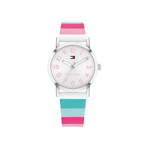 Reloj Tommy Hilfiger para niña con correa de silicona multicolor Cover
