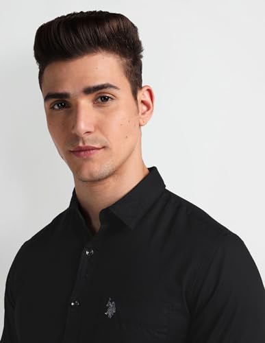 Image of U.S. Polo ASSN. Men's Cotton Slim Fit Shirt