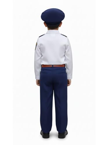 Image of Community Helper Uniform Costume for Kids | Role Play pilot, Traffic police, Navy Fancy Dress for School Functions & Theme Parties