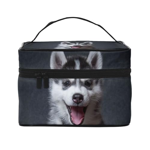 メイクボックス コスメ収納 犬柄 写真 かわいい犬動物 大容量 化粧ポーチ 化粧品入れ メイク収納ケース 軽量 持ち運び アクセサリー 小物入れ おしゃれ 旅行 出張用 プレゼント