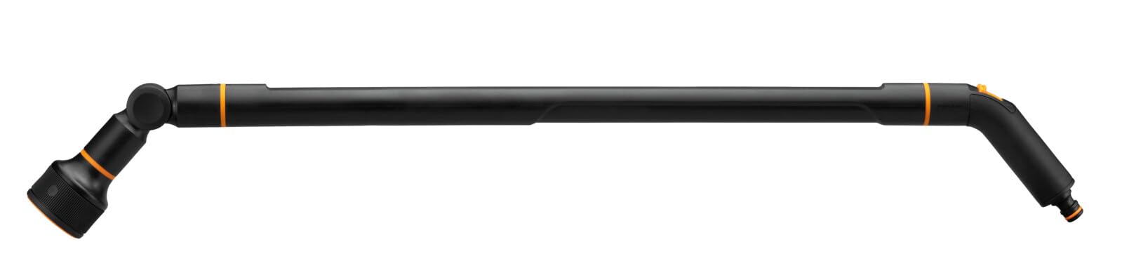 Fiskars Pistola con Prolunga 3 Funzioni, Testina Rotante SoftGrip, Controllo del Flusso, Misura Universale, Altezza: 74 cm, 442 g, Nero/Arancione, 1052186 | Controllo del Flusso, Misura Universale, Altezza: 74 cm, 442 g, Nero/Arancione, 1052186