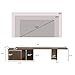Weehom Cat House Litter Box Enclosure TV Stand with Extendable Table, Modern 2 in 1 Cat Furniture Wooden Litter Box Cabinet with Removable Sliding Door and Cats Scratcher,Extendable to 100