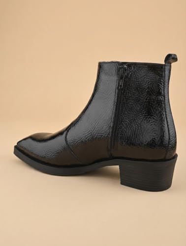 Image of Big Fox Men's Tan Textured Cuban Boots | Premium Ankle-Length Fashion Boots | Stylish, Durable & Comfortable