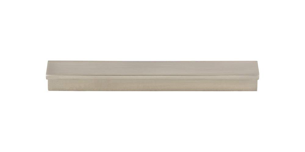 Minetta Tab Pull Brushed Satin Nickel - Top Knobs 5 1/16” Length Grace Coll Contemporary Transitional Bar Handle Decorative Kitchen Drawer Cabinet Door Hardware Dresser Bathroom Metal Interior Home