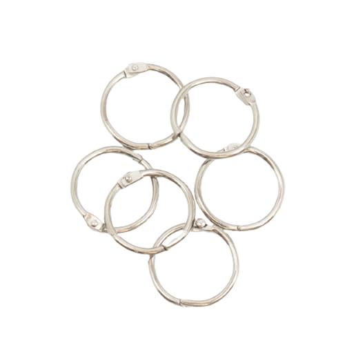 Craftelier - Set de 6 Anillas Metálicas Tipo Ring para Encuadernar Ideales para Scrapbooking y Manualidades | Anillos para Álbumes, Cuadernos, Planners o Agendas | Tamaño Ø 30 mm - Color Plata
