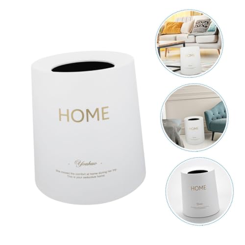 Caneca de basura plástica doble capa blanca 12 L miniatura 3