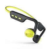 RR SPORTS Open Ear Headphones Bluetooth, Air Conduction Headphones Wireless with Built-in 32G Memory, 24 Hrs Playtime Sport Headset with Mic for Running, Cycling, Driving (Grey & Green)