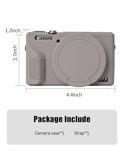 Funda para Cámara Canon G7X Mark III Silicona Gris miniatura 4