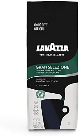 Lavazza Gran Selezione Ground Coffee Blend, Dark Roast, 12 oz