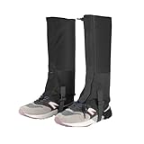 Polainas For Piernas, Polainas For Piernas For Senderismo, Polainas For La Nieve, Diseño De Bucle De Gancho For Ponerlas Y Quitarlas Fácilmente, For Senderismo, Trekking, Escalada, Caza Y Esquí(Black)