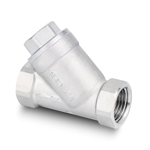 Image of Industrial Plumbing Y Strainers NPT Female 1 /2 inch, Heavy Duty 304 Stainless Steel Y-Strainer DN15