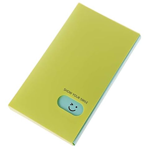 Yanhonin 120 PVC Business Card Holders, Book Cards for Storing Business Cards, Loyalty Cards, Credit Card Holder, 19.5 x 11 x 1.8 cm (Yellow) Cover
