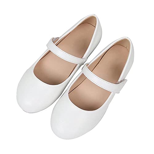 TN TANGNEST Girls Mary Jane Flats Cute Pearl Flowers Ballet Shoes School Wedding Party Shoes