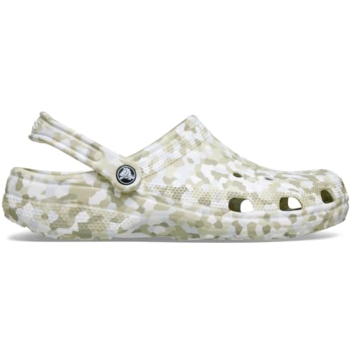 Image of Crocs Unisex Classic Clogs - Seasonal Graphic Summit White /Multi Mens 3 Womens 5 Medium